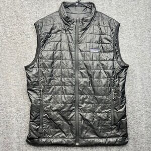 Patagonia Nano Puff Vest Mens Medium Black Primaloft Insulated 84241 FA15